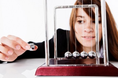 Newton's cradle is an example of the Law of Conservation of Momentum. Newton's cradle is an example of the Law of Conservation of Momentum.