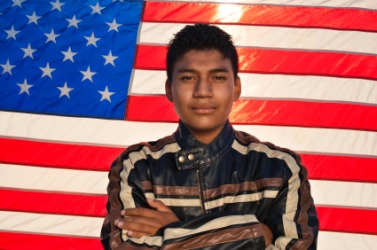 A young Latin immigrant. A young Latin immigrant.