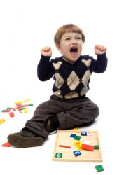 This little boy seems to have a temper. This little boy seems to have a temper.