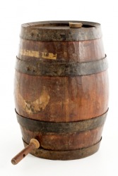 A peg protruding from a wine barrel. A peg protruding from a wine barrel.