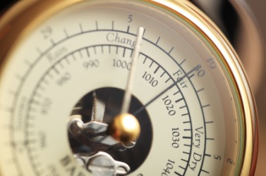 A barometer. A barometer.