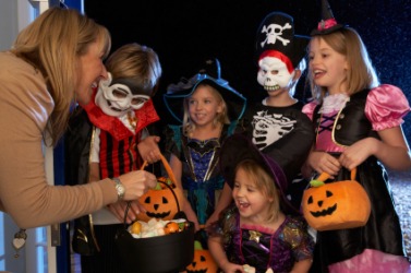 Children observing Halloween. Children observing Halloween.