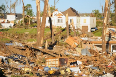 This appears to be the only house left standing. This appears to be the only house left standing.