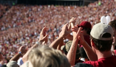 Pandemonium at a sports stadium. Pandemonium at a sports stadium.