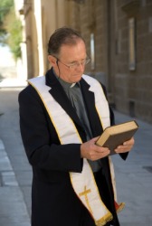 A parson holding his Bible. A parson holding his Bible.
