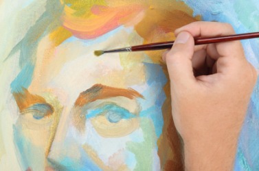 An artist creates an image - perhaps of his father. An artist creates an image - perhaps of his father.