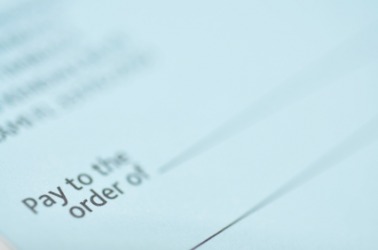 This is where you would write the payee's name on a check. This is where you would write the payee's name on a check.