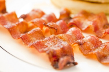 A rasher of bacon. A rasher of bacon.