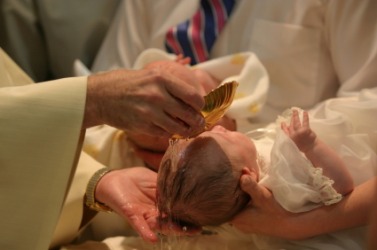 Baptism is an example of a sacrament. Baptism is an example of a sacrament.