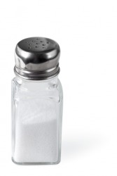Salt in a salt shaker. Salt in a salt shaker.