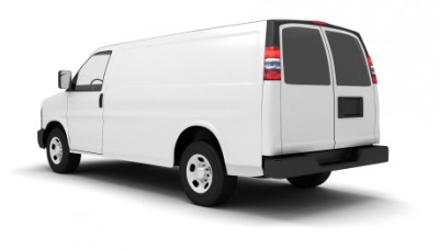 A white van. A white van.