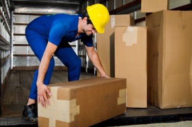 This man is able to lift this box. This man is able to lift this box.