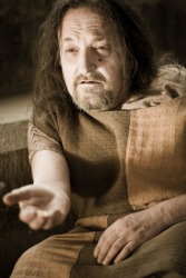 A beggar asking for money. A beggar asking for money.