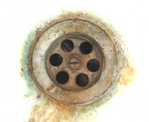 This dirty sink is a breeding ground for germs. This dirty sink is a breeding ground for germs.
