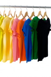 This collection of shirts runs the gamut of color. This collection of shirts runs the gamut of color.