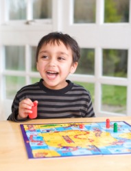 A child playing a jeu. A child playing a jeu.