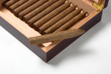 A box of maduro cigars. A box of maduro cigars.