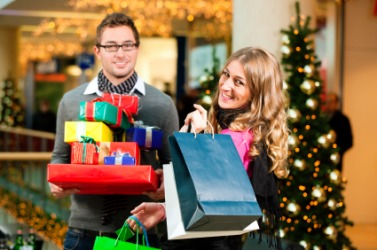 This couple has been malling. This couple has been malling.