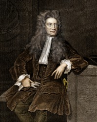 An engraving of Sir Isaac Newton. An engraving of Sir Isaac Newton.