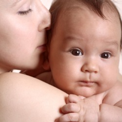 A mother and her beloved baby. A mother and her beloved baby.