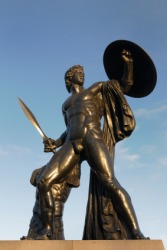 A statue of the Greek warrior, Achilles. A statue of the Greek warrior, Achilles.