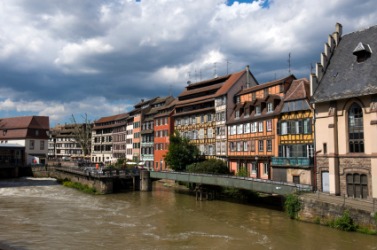 Strasbourg, a city in the Alsace region of France. Strasbourg, a city in the Alsace region of France.