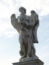 A statue of an angel. A statue of an angel.