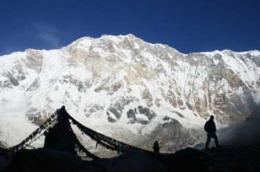 South face of the Annapurna ridge. South face of the Annapurna ridge.