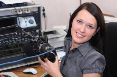 A young radio announcer. A young radio announcer.