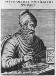 An illustration of Archimedes. An illustration of Archimedes.