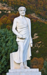 A statue of Aristotle. A statue of Aristotle.