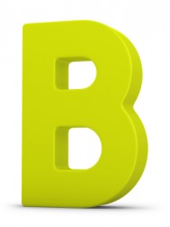 The letter B. The letter B.