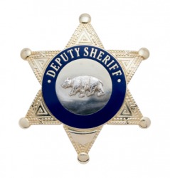 The badge of a Deputy Sheriff. The badge of a Deputy Sheriff.