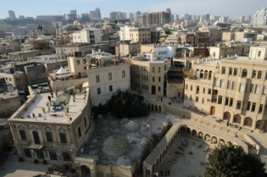 A view of the old town of Baku. A view of the old town of Baku.