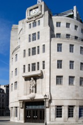 The BBC building in London. The BBC building in London.