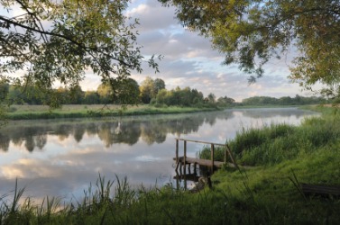 A river scene in Belorussia. A river scene in Belorussia.