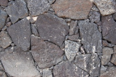 A wall made from block lava. A wall made from block lava.
