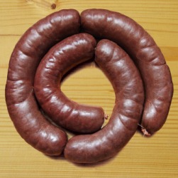Blood pudding. Blood pudding.