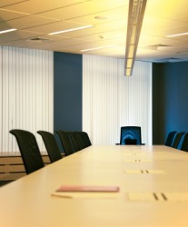 An empty boardroom. An empty boardroom.