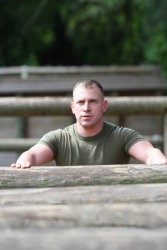 A soldier at boot camp. A soldier at boot camp.