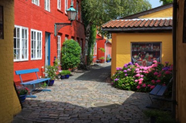 Colorful village on the Island of Bornholm. Colorful village on the Island of Bornholm.