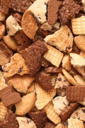 A pile of broken cookies. A pile of broken cookies.