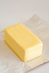 A brick of butter. A brick of butter.