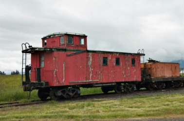 The caboose of an old freight train. The caboose of an old freight train.