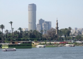 The city of Cairo with the river Nile. The city of Cairo with the river Nile.