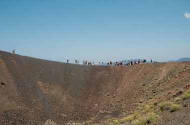 The caldera at the Santorini volcano. The caldera at the Santorini volcano.