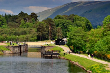 A picturesque view of the Caledonian Canal. A picturesque view of the Caledonian Canal.