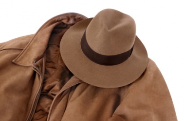 A hat and jacket made from calfskin. A hat and jacket made from calfskin.