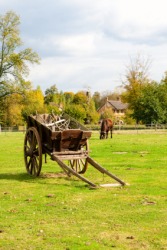 An old fashioned horse drawn cart. An old fashioned horse drawn cart.