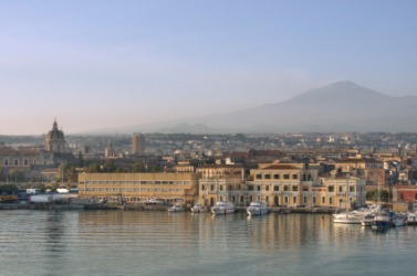 The seaport of Catania. The seaport of Catania.